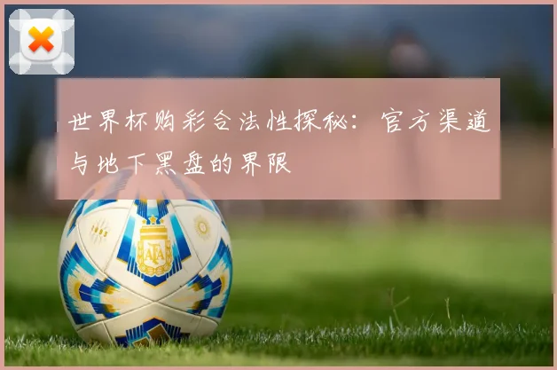 世界杯购彩合法性探秘：官方渠道与地下黑盘的界限
