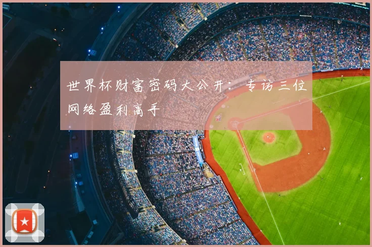 世界杯财富密码大公开：专访三位网络盈利高手